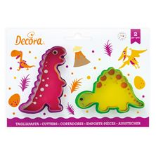 Picture of DINOSAUR COOKIE CUTTERS SET OF 2 IN PLASTIC